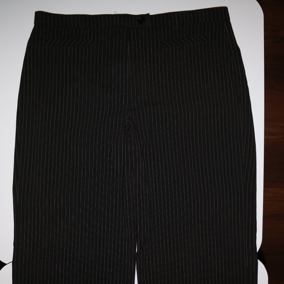 Larry Levine Pin Striped Stretch Pants 32x32 Sz 10 - Picture 2 of 8